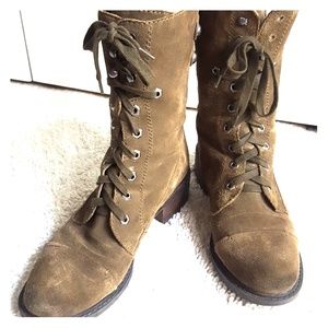 Soft & Warm Suede Sam Edelman combat boots